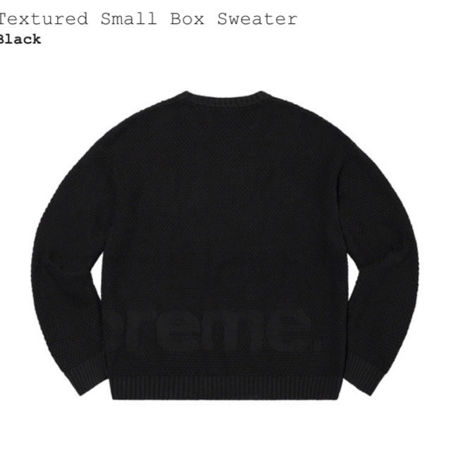 supreme small box sweater 20AW 黒 サイズL