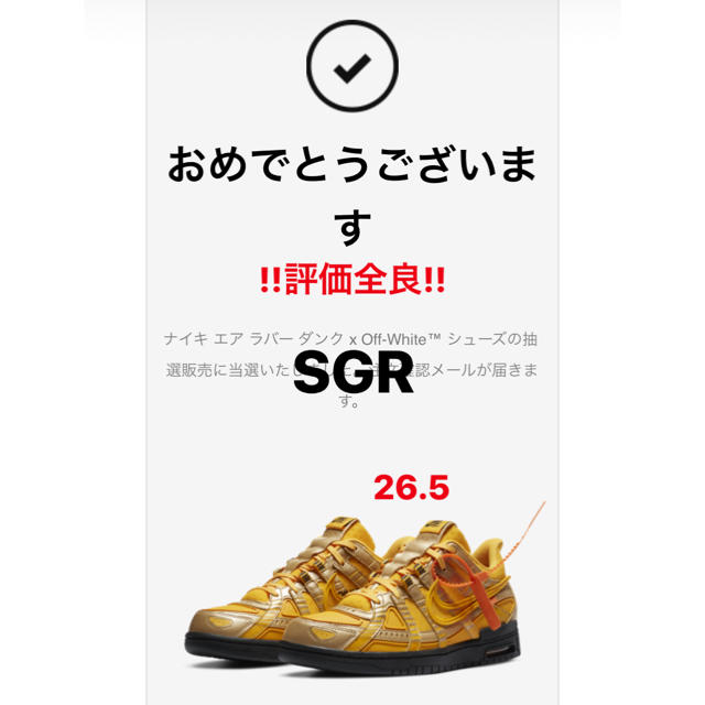 NIKE(ナイキ)のオフホワイト　ダンク  メンズの靴/シューズ(スニーカー)の商品写真