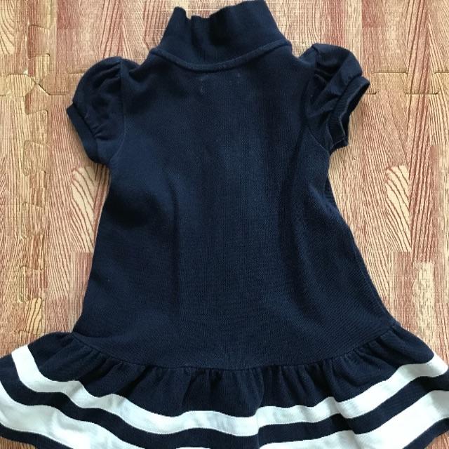 POLO RALPH LAUREN(ポロラルフローレン)のラルフローレン ポロシャツ素材ワンピース キッズ/ベビー/マタニティのベビー服(~85cm)(ワンピース)の商品写真