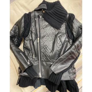 sacai  レザー ライダースジャケット　ブルゾン  アウター ライナー付