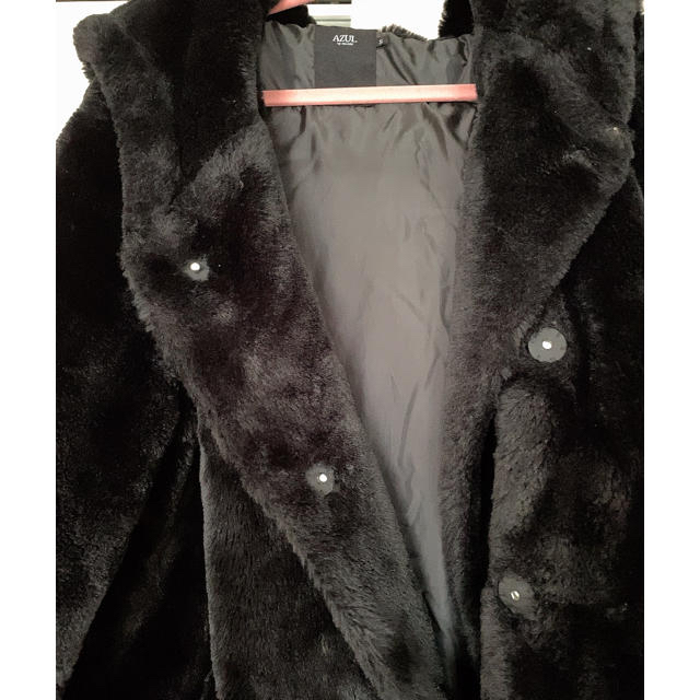 AZUL by moussy(アズールバイマウジー)の美品 ファーコート レディースのジャケット/アウター(毛皮/ファーコート)の商品写真