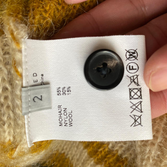 unused 19aw 5g border knit cardigan 3