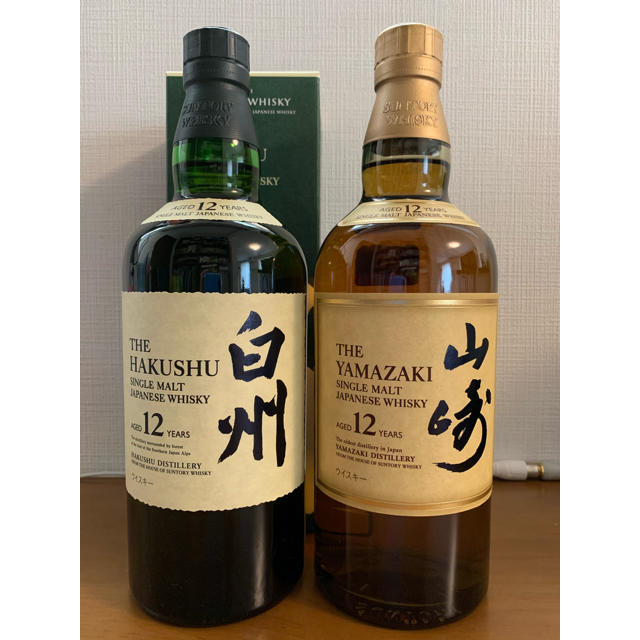 サントリー(サントリー)の山崎12年、白州12年　サントリー　2本 食品/飲料/酒の酒(ウイスキー)の商品写真