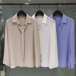 セオリーリュクス(Theory luxe)のtheory luxe とろみボータイブラウス 洗濯可 定価27.000円(シャツ/ブラウス(長袖/七分))