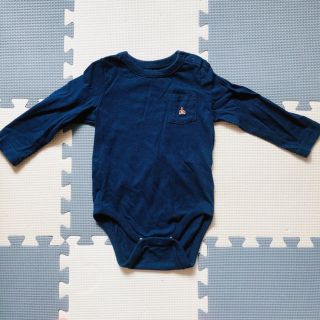 ベビーギャップ(babyGAP)のbabyGAP ロンパース  くま　ネイビー　紺(ロンパース)