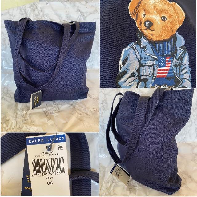 POLO RALPH LAUREN(ポロラルフローレン)の新品☆ ラルフローレン ポロ ベアー キャンバス トートバッグ エコバッグ レディースのバッグ(トートバッグ)の商品写真