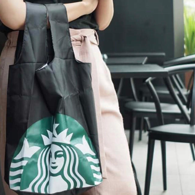 Starbucks Coffee(スターバックスコーヒー)の訳あり Starbucks eko Foldable Bag スタバ エコバッグ レディースのバッグ(エコバッグ)の商品写真