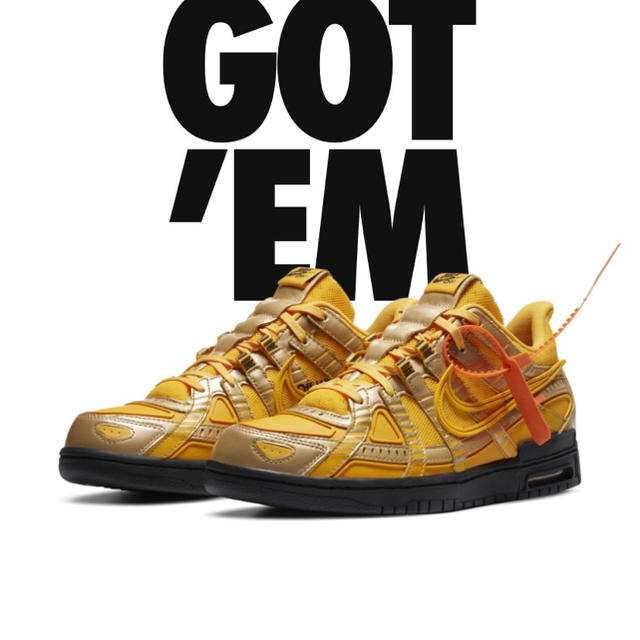 Off-White NIKE RUBBER DUNK GOLD ダンク　26.5
