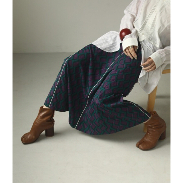 【2021A/W新作★送料無料】 TODAYFUL - Skirt Piping Geometric TODAYFUL ロングスカート