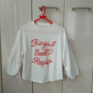 レピピアルマリオ(repipi armario)のレピピ　長袖ティシャツ　Mサイズ　袖　可愛い(Tシャツ/カットソー)