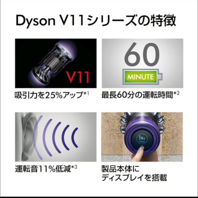 Dyson(ダイソン)の【新品未開封】送料無料✨dyson V11 Absolute SV14ABL スマホ/家電/カメラの生活家電(掃除機)の商品写真