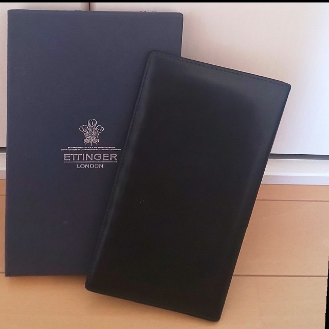 ETTINGER - ETTINGER エッティンガー 長札入れ ブラック×イエロー の