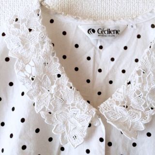 サンタモニカ(Santa Monica)のlace collar blouse(シャツ/ブラウス(半袖/袖なし))