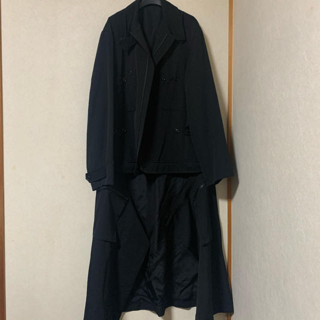Yohji Yamamoto(ヨウジヤマモト)のyohji yamamoto pour homme 17AW つなぎドレス メンズのジャケット/アウター(チェスターコート)の商品写真