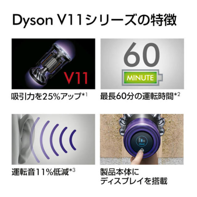 Dyson(ダイソン)の【新品未開封】dyson V11 Absolute SV14ABL スマホ/家電/カメラの生活家電(掃除機)の商品写真