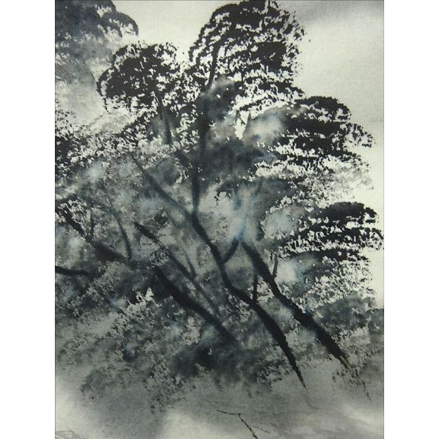 掛軸 昇『水墨山水図』絹本 共箱付 掛け軸 w061710 | bombaytools.com