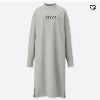 ユニクロ(UNIQLO)のUNIQLO  セレブレイトミッキースウェットワンピース  XL オンライン限定(その他)