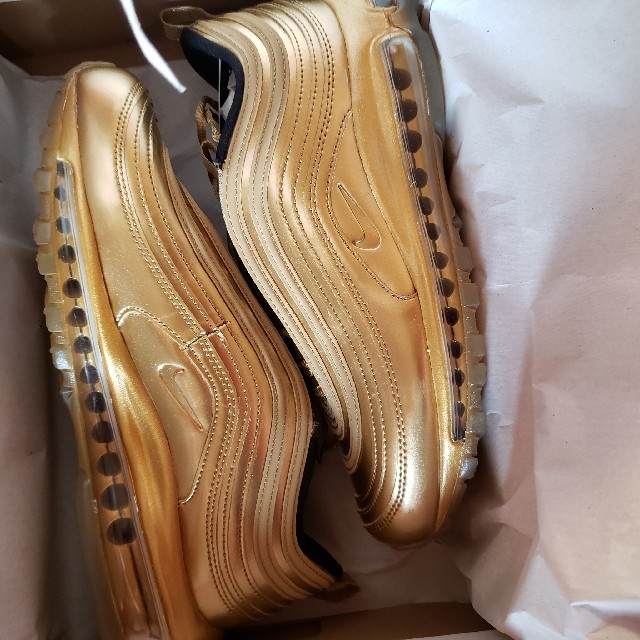 未使用 AIR MAX 97 QS US8.5 26.5cm メタリックゴールド