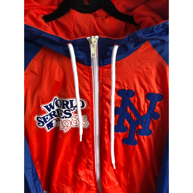 MITCHELL & NESS(ミッチェルアンドネス)の美品！ミッチェル＆ネス！ナイロンjk！size L！Mets！ナイキジョーダン メンズのジャケット/アウター(ナイロンジャケット)の商品写真