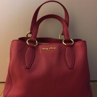 ミュウミュウ(miumiu)のミュウミュウ  ピンクバッグ 美品(トートバッグ)