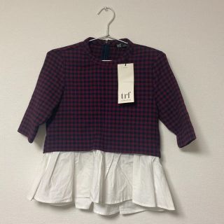 ザラ(ZARA)の※再値下げ!!新品♡ZARA ギンガムチェック切替チュニック(シャツ/ブラウス(長袖/七分))