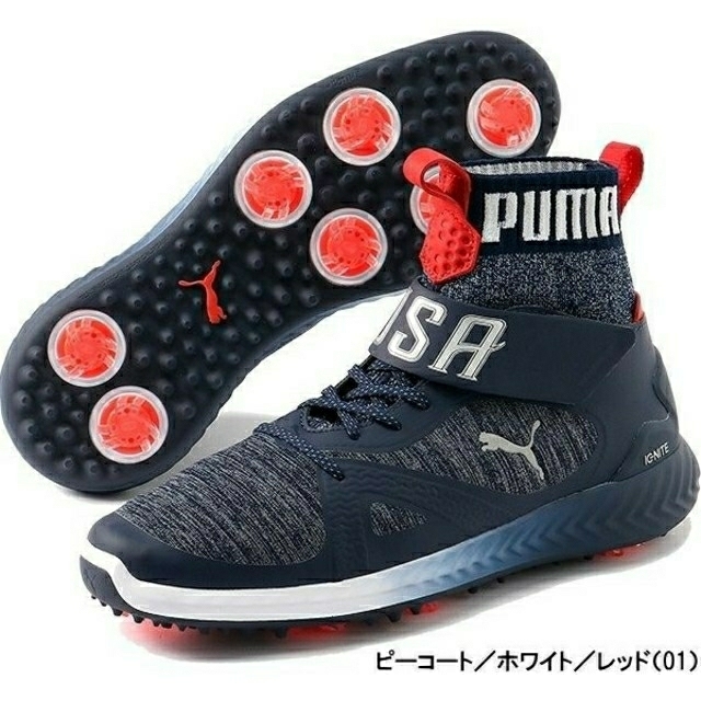 PUMA(プーマ)の最値定価29400円!新品!プーマ イグナイト ゴルフシューズ 25.5cm スポーツ/アウトドアのゴルフ(シューズ)の商品写真