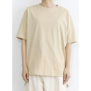 メルロー(merlot)の値下げ不可　【新品タグ付き】ラウンドヘムオーバーサイズTシャツ(Tシャツ(半袖/袖なし))