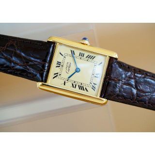 カルティエ(Cartier)の美品 カルティエ マスト タンク アイボリー LM Cartier(腕時計(アナログ))