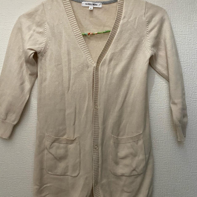 GLOBAL WORK(グローバルワーク)のGLOBAL WORKロングカーデガン キッズM キッズ/ベビー/マタニティのキッズ服女の子用(90cm~)(カーディガン)の商品写真