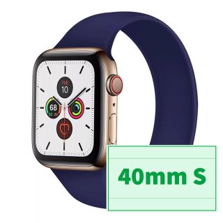 Apple Watchソロループバンド ディープブルー 38/40mm Sサイズ(腕時計(デジタル))