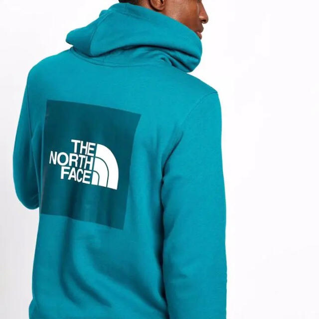 THE NORTH FACE(ザノースフェイス)の日本未発売 ノースフェイス L ボックスロゴ パーカー ファンファーレグリーン メンズのトップス(パーカー)の商品写真