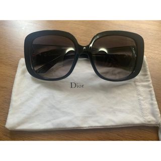 クリスチャンディオール(Christian Dior)のクリスチャンディオール サングラス ボストン 銀ロゴ ベッコウ柄 黒　ブラック(サングラス/メガネ)