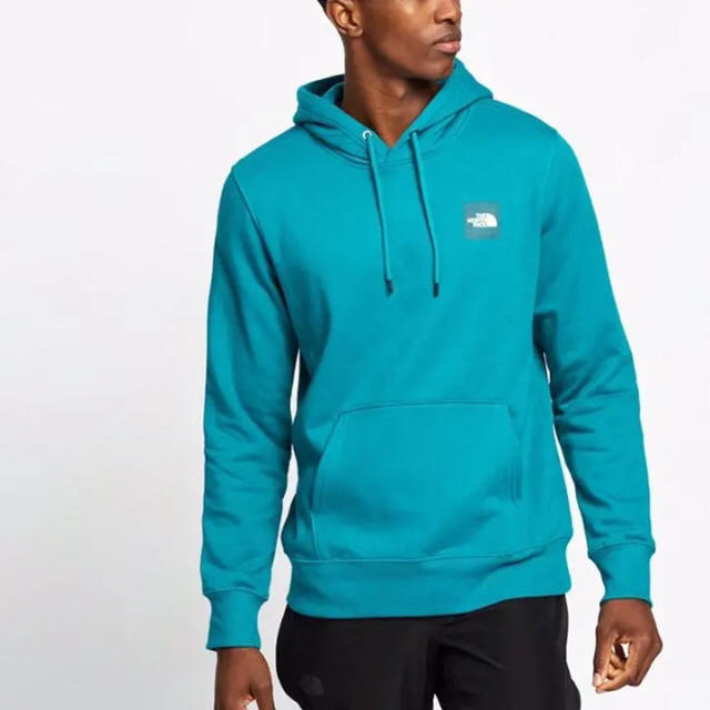 THE NORTH FACE(ザノースフェイス)の日本未発売 ノースフェイス S ボックスロゴ パーカー ファンファーレグリーン メンズのトップス(パーカー)の商品写真