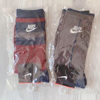 ナイキ(NIKE)の◆未着用◆ナイキ◆ボーイズ ソックス 2足組◆21～23cm◆グレー/レッド系◆(靴下/タイツ)