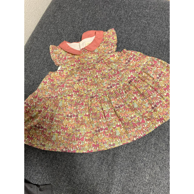 sense of wonder(センスオブワンダー)のsense of wonder ワンピース　リボン柄🎀　90cm キッズ/ベビー/マタニティのキッズ服女の子用(90cm~)(ワンピース)の商品写真