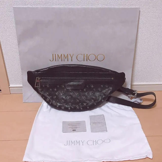 JIMMY CHOO(ジミーチュウ)の【新品同様】JIMMY CHOO ジミーチュウ ボディーバック 黒 メンズのバッグ(ボディーバッグ)の商品写真