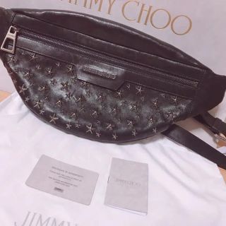 ジミーチュウ(JIMMY CHOO)の【新品同様】JIMMY CHOO ジミーチュウ ボディーバック 黒(ボディーバッグ)