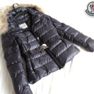 モンクレール(MONCLER)の本物 美品 モンクレール MONCLER ANGERS 黒 ダウンコート(ダウンコート)