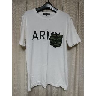 ビームス(BEAMS)のBEAMS HEART ARMY ロゴ ポケット 半袖 Tシャツ Ｓサイズ 白(Tシャツ/カットソー(半袖/袖なし))