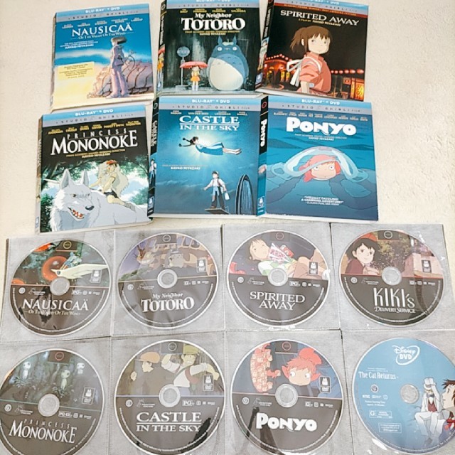 フリーの ぷりん姫様 専用 DVD8枚セット 北米ジブリ 台紙ケース付き パソコンか