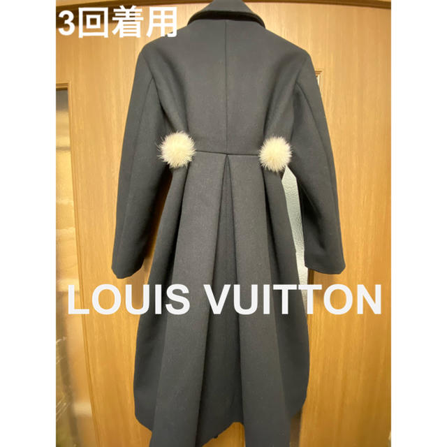 【3回着用】LOUIS VUITTON 冬用 黒コート 厚手 ブラック
