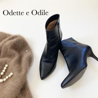 オデットエオディール(Odette e Odile)の★オデットエオディール★ショートブーツ ブーティ ブラック 24サイズ(ブーツ)