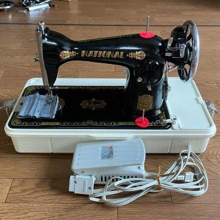 シルバー金具 アンティークミシン ナショナル足踏み電動 | www