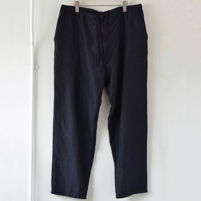comoli コモリ 20aw ウールシルクドローストリングパンツ ネイビー 3