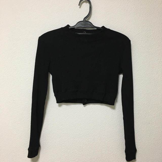 juemi snap ring ribbed mock neck top レディースのトップス(ニット/セーター)の商品写真