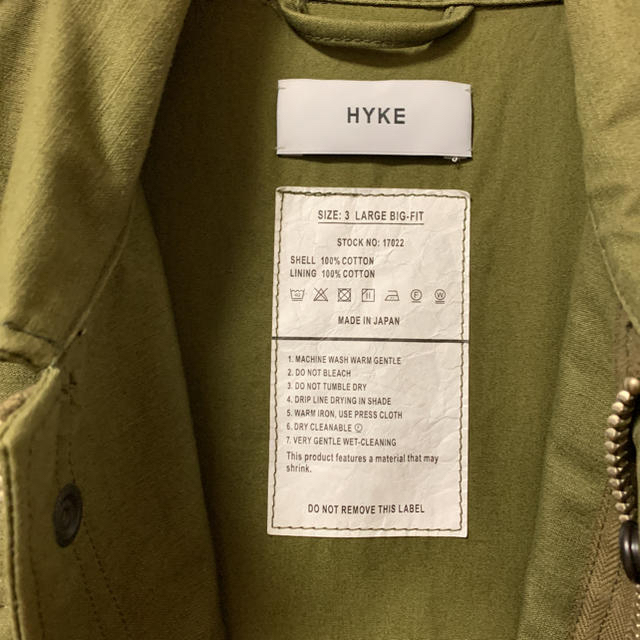 HYKE(ハイク)のHYKE ハイク M-51 BigType サイズ3 メンズのジャケット/アウター(ミリタリージャケット)の商品写真