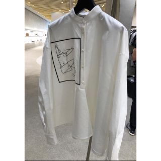 ジルサンダー(Jil Sander)の希少★日本未入荷　ジルサンダー　グラフィックシャツ　定価１９万(シャツ/ブラウス(長袖/七分))