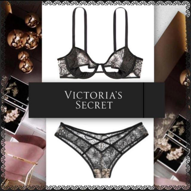 Victoria's Secret(ヴィクトリアズシークレット)のLUXE LINGERIEブラセット　34B.XS レディースの下着/アンダーウェア(ブラ&ショーツセット)の商品写真