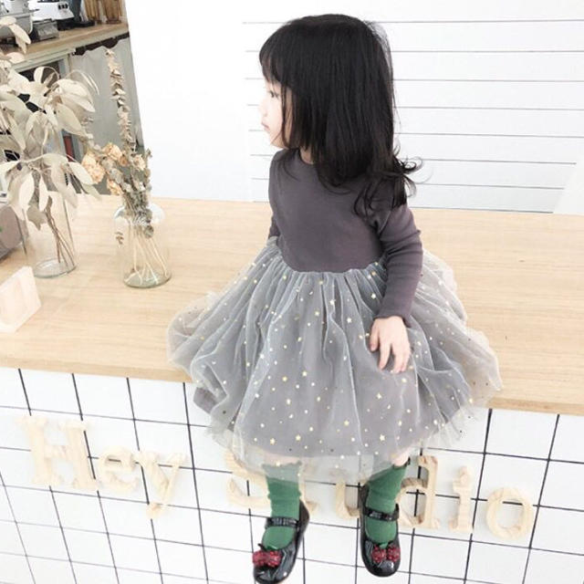 子供服☆♪♪キラキラレースワンピース☆♪♪♡ キッズ/ベビー/マタニティのキッズ服女の子用(90cm~)(ワンピース)の商品写真