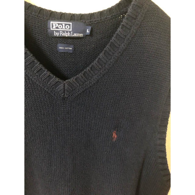 POLO RALPH LAUREN(ポロラルフローレン)の【良デザイン】ポロラルフローレン　ベスト　濃紺　人気カラー　美品 メンズのトップス(ベスト)の商品写真